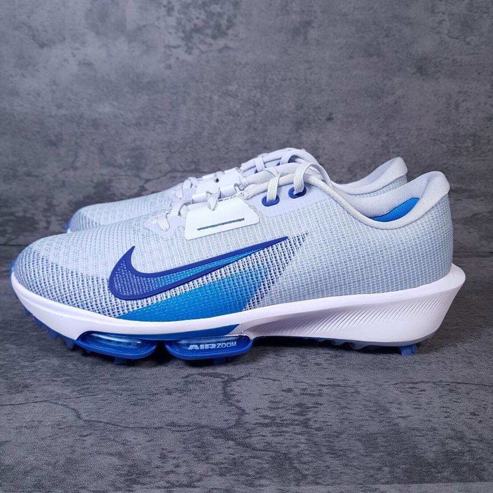 NIKE Air Zoom Infinity Tour 2 Golf Shoes Mens 12 Grey Royal Blue White